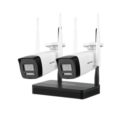Kit de 2 cámaras IP Hikvision DS-J142I/NKS422W0H con NVS